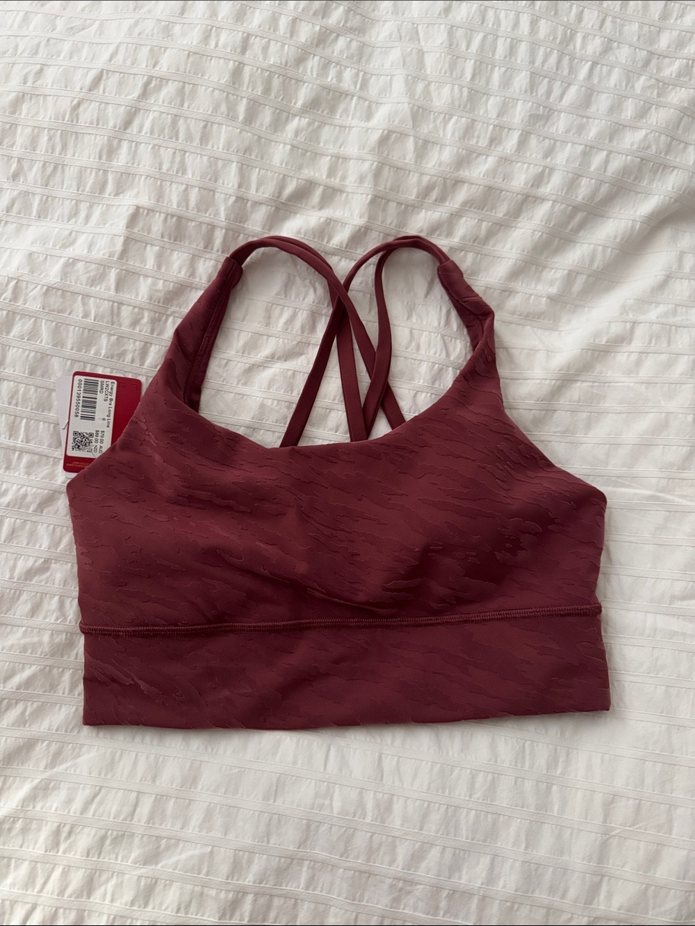 Energy Bra Long Line - Burgundy/Suede